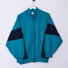 Impalavintage Blue Retro Zipper Sweatshirt New