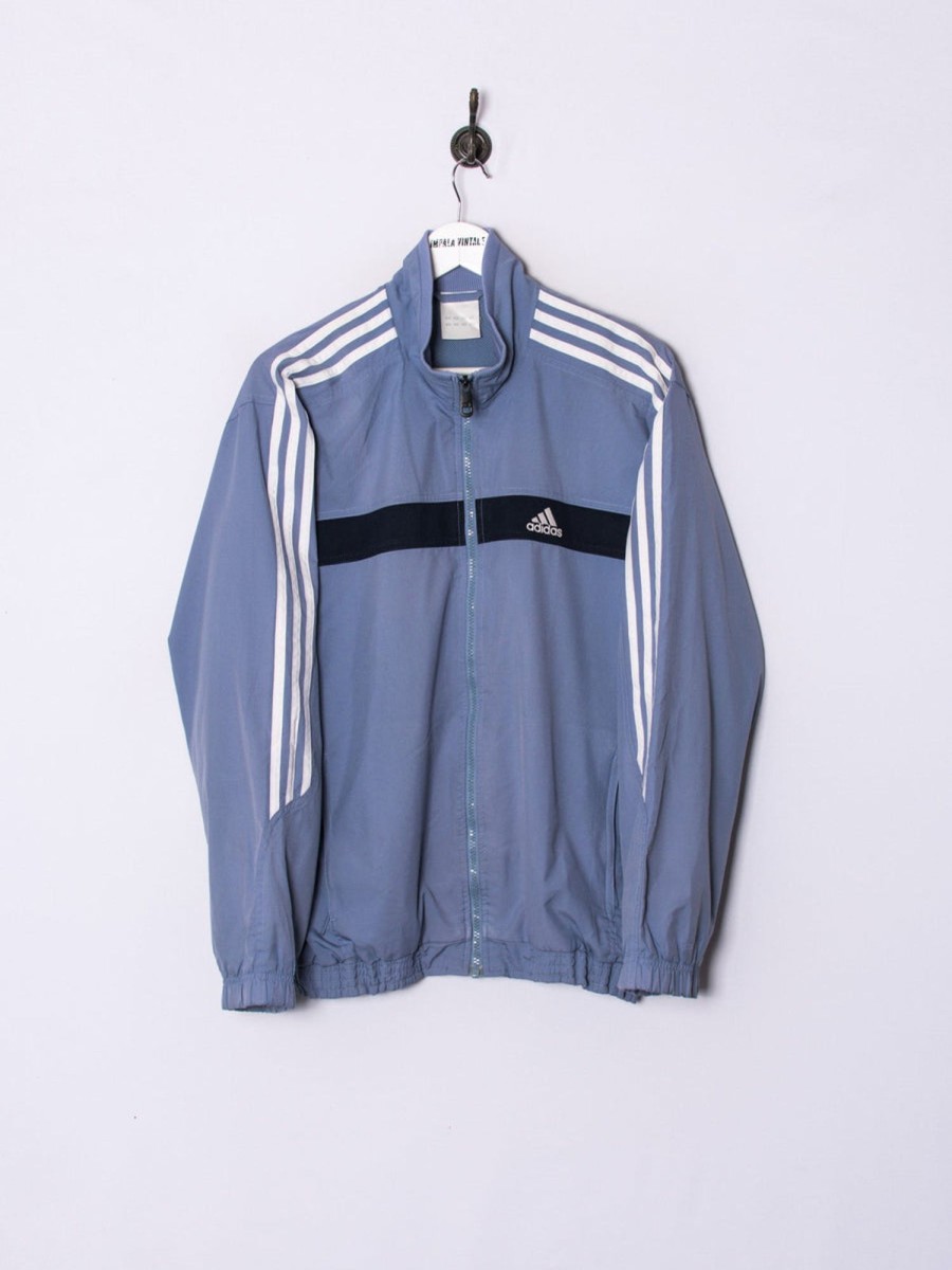 Impalavintage Adidas Stripe Blue Track Jacket Wholesale