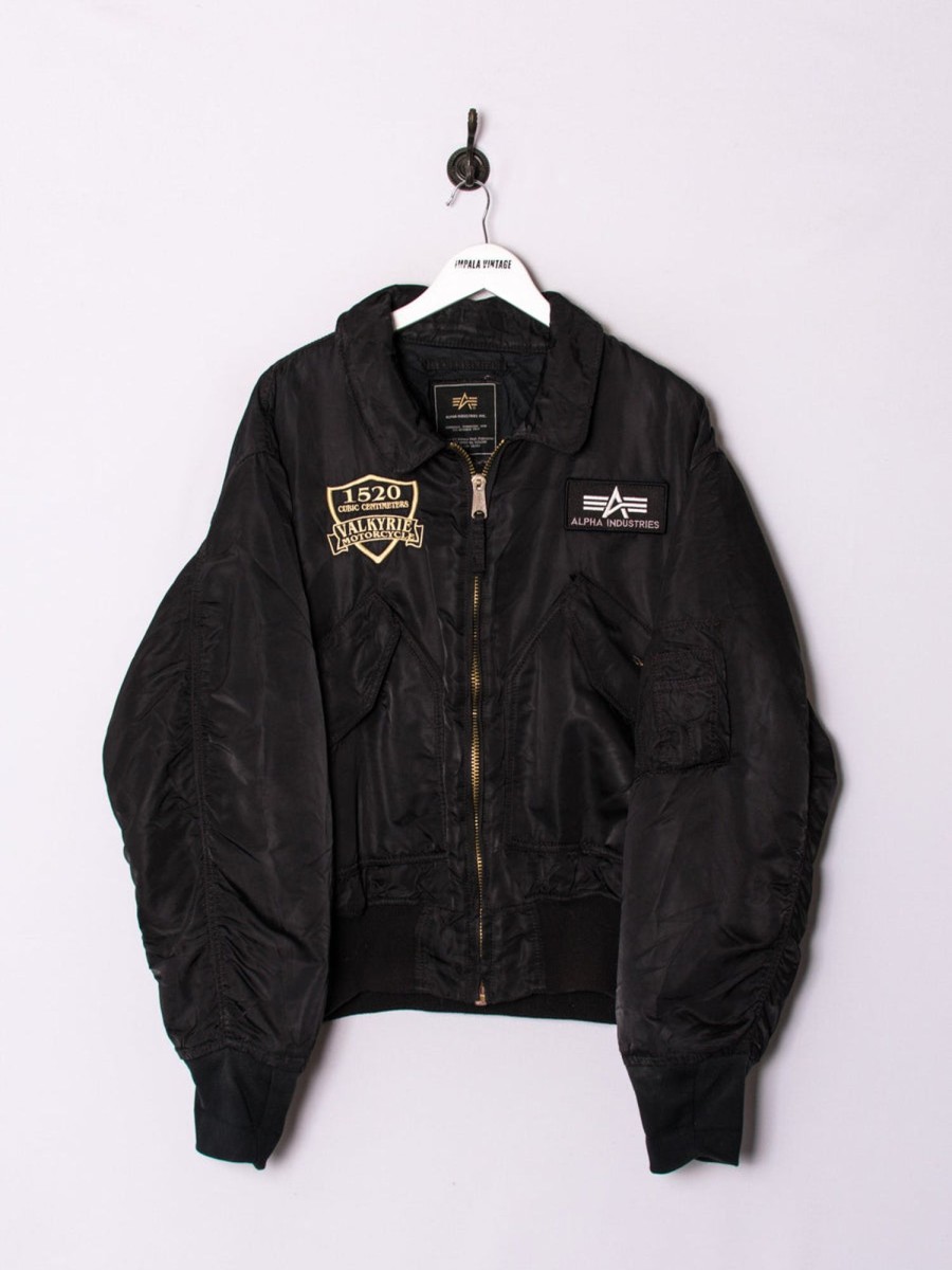 Impalavintage Alpha Industries Valkirie Motorcycle Bomber Jacket Online