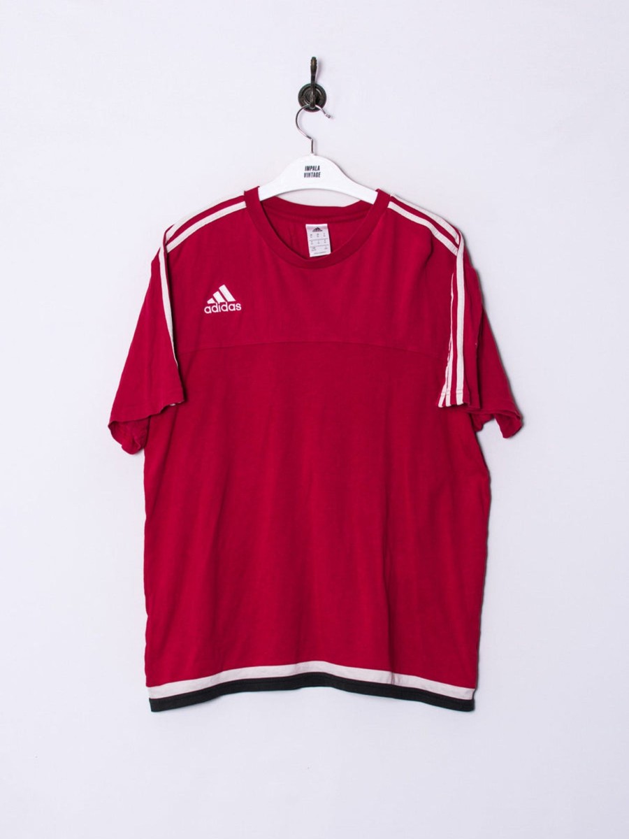 Impalavintage Adidas Red Cotton Tee New