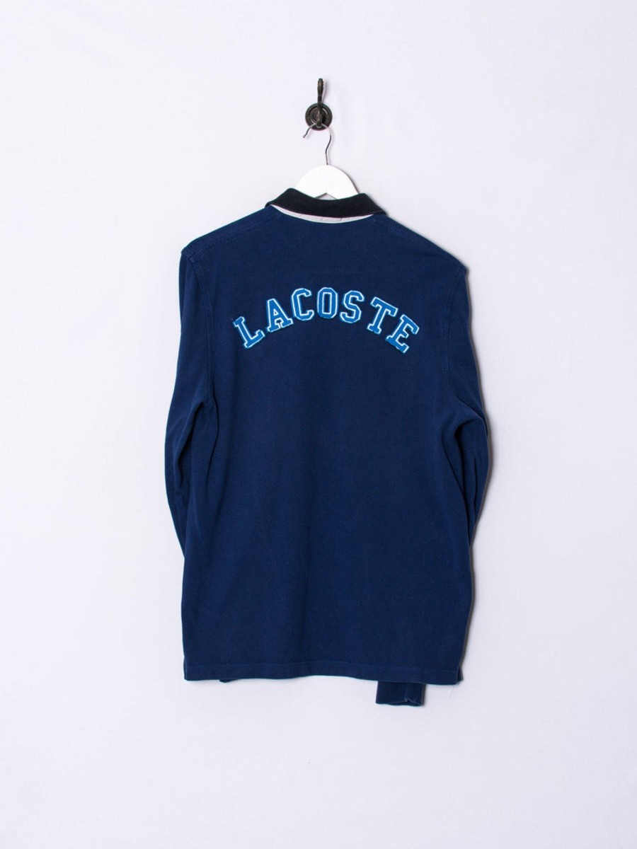 Impalavintage Lacoste Navy Blue Long Sleeves Poloshirt Clearance