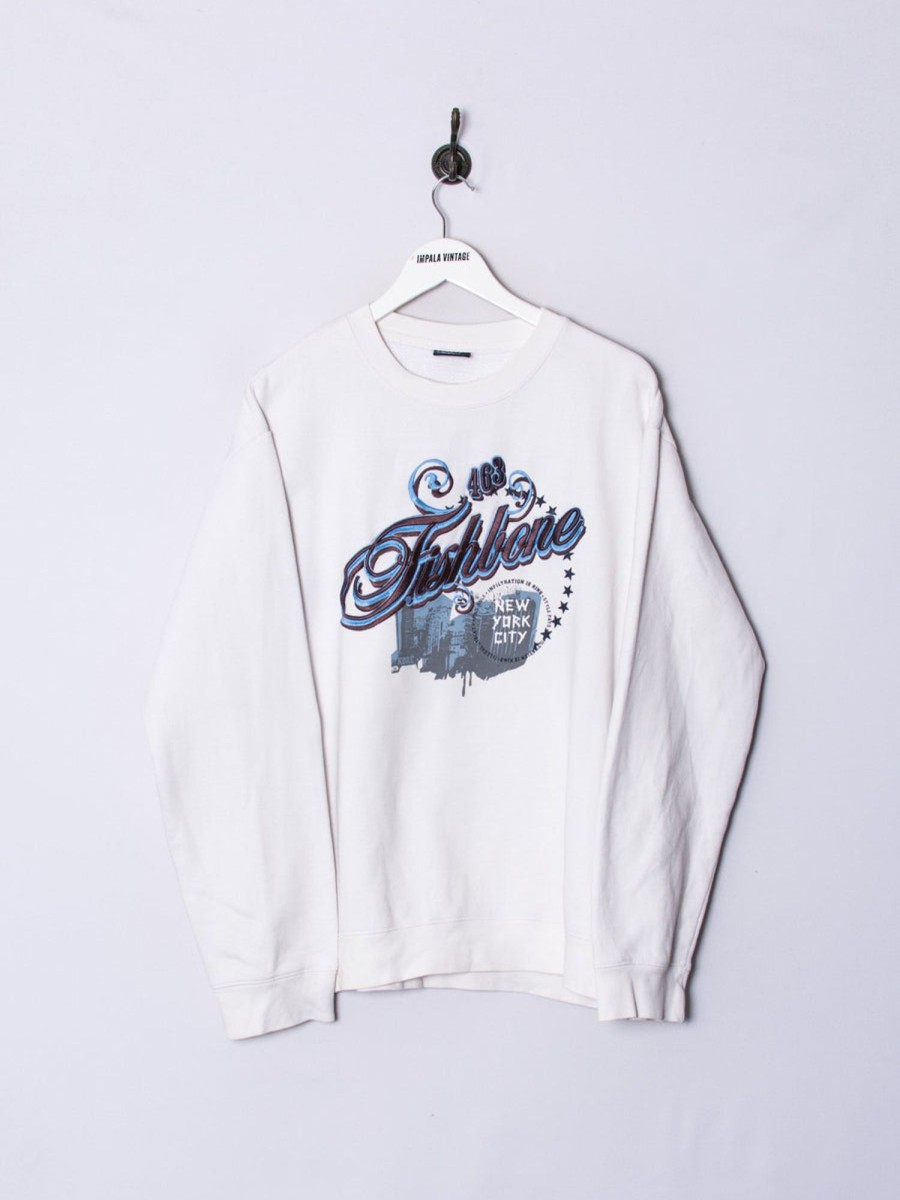 Impalavintage Fishbone White Ii Sweatshirt Hot