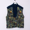 Impalavintage Blue Shoulder Fleeced Vest Clearance