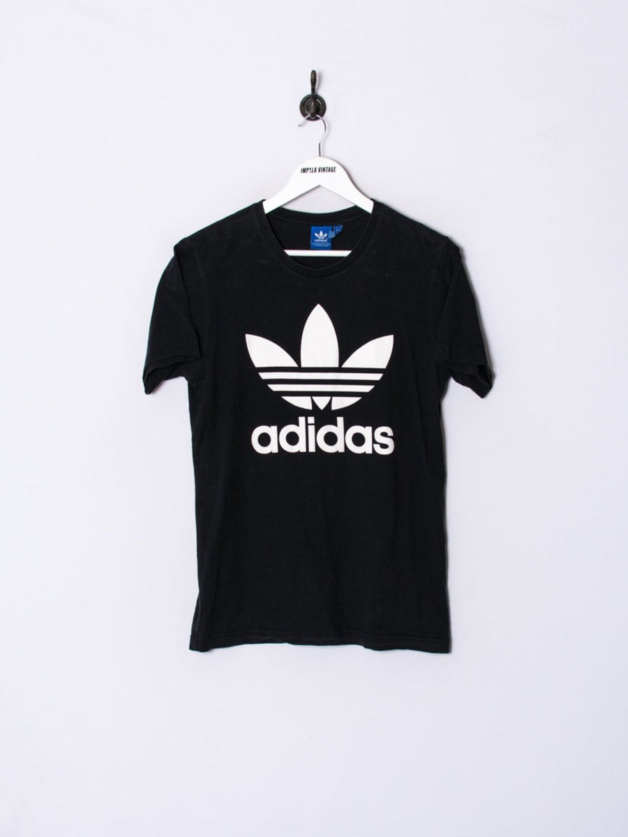 Impalavintage Adidas Originals Black Cotton Tee New