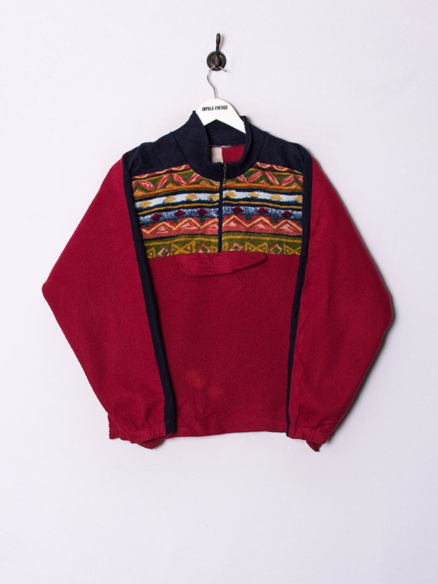 Impalavintage Red Retro Fleece Online