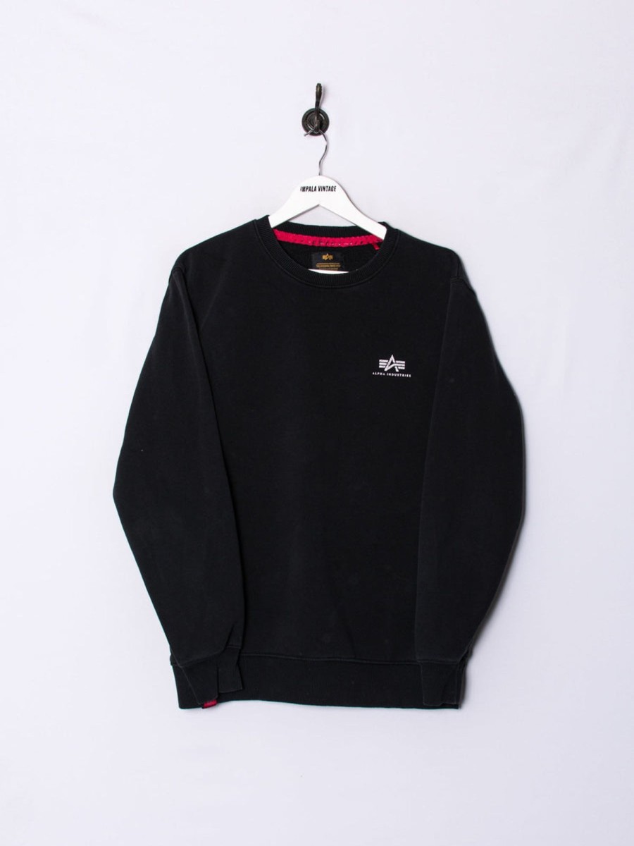 Impalavintage Alpha Industries Black Sweatshirt New