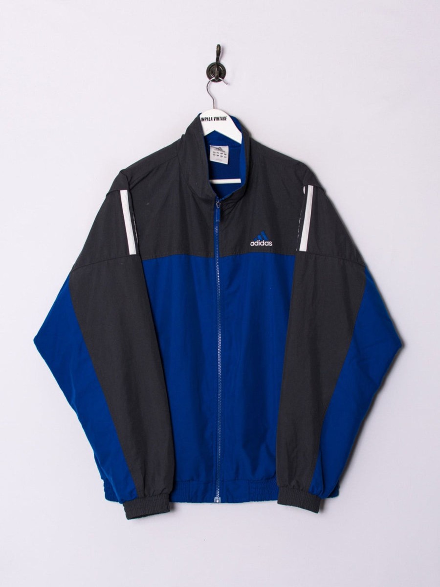 Impalavintage Adidas Blue & Grey Light Jacket Online