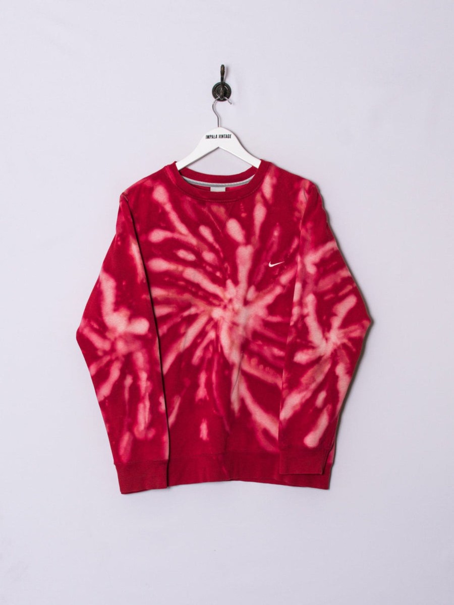 Impalavintage Nike Red Tie Dye Sweatshirt Hot