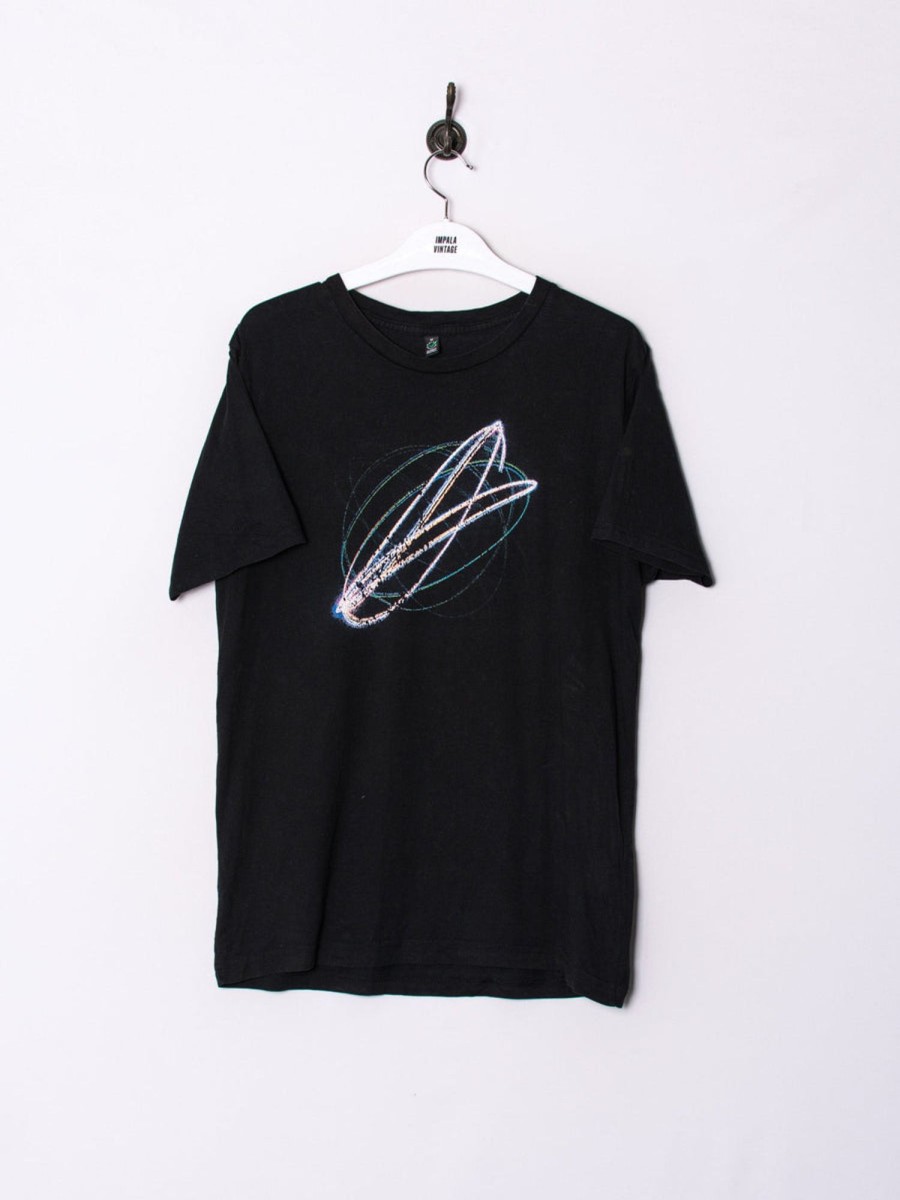 Impalavintage Positive Black Cotton Tee New