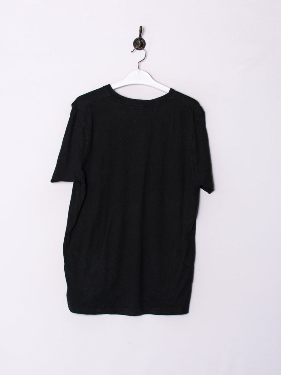 Impalavintage Positive Black Cotton Tee New