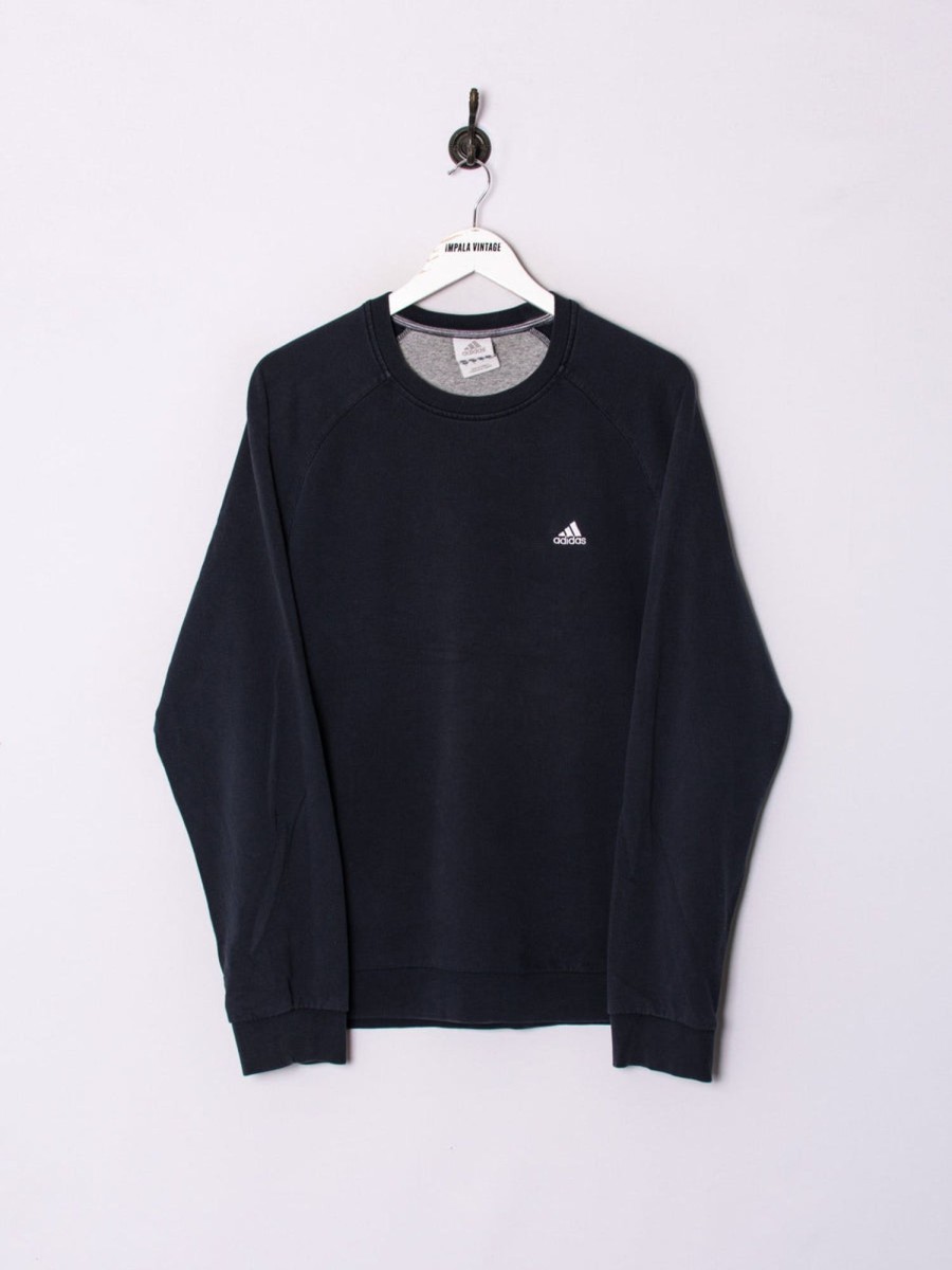 Impalavintage Adidas Navy Blue Ii Sweatshirt New