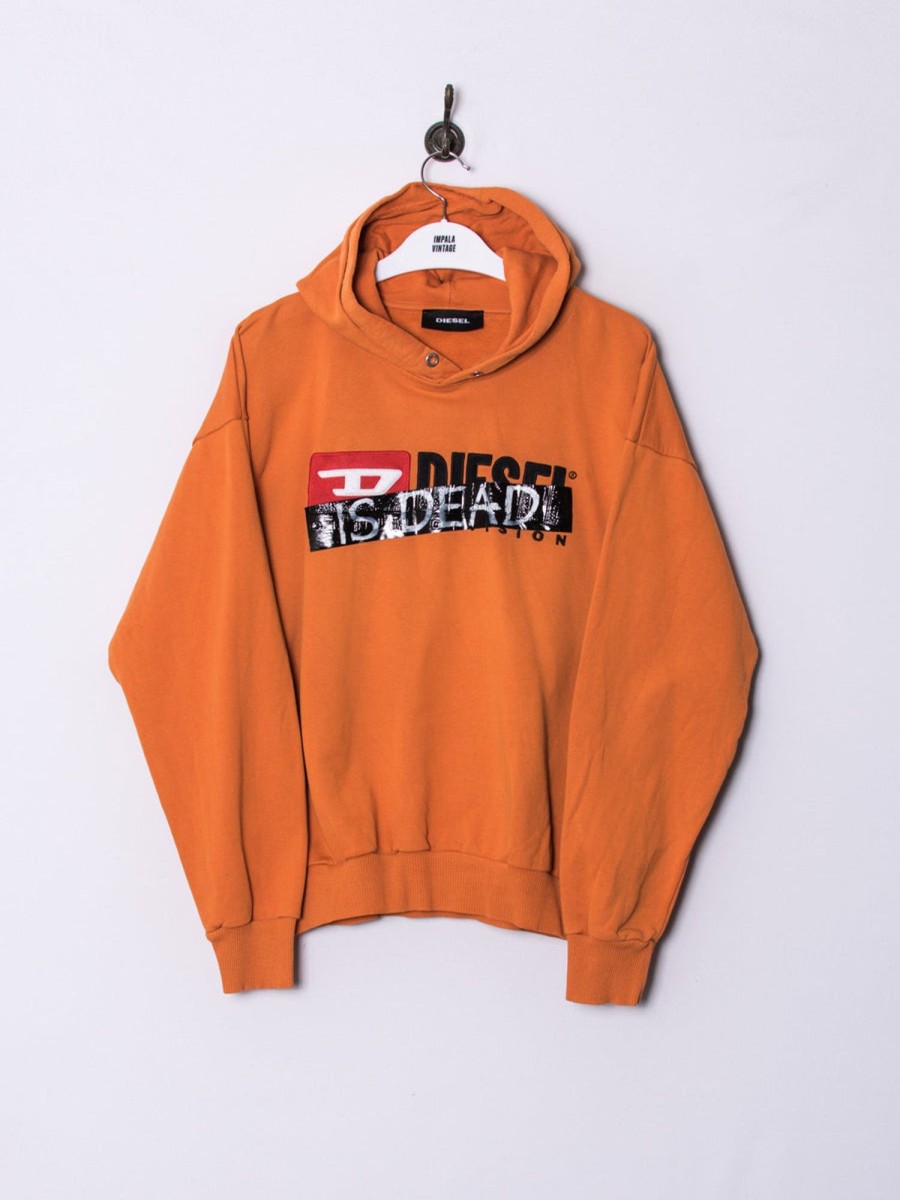 Impalavintage Diesel Orange Hoodie Wholesale