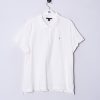 Impalavintage Tommy Hilfiger Women White Poloshirt New