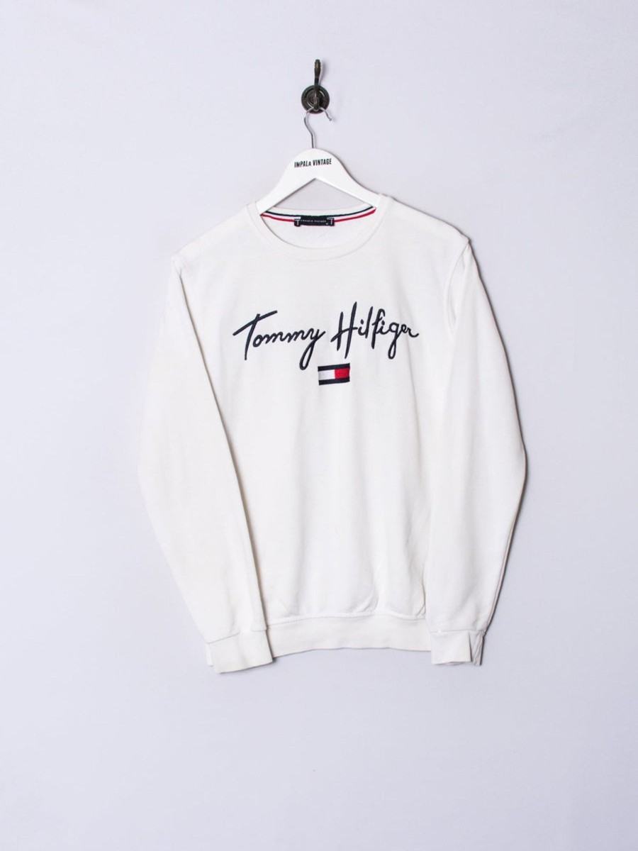 Impalavintage Tommy Hilfiger White I Sweatshirt Clearance