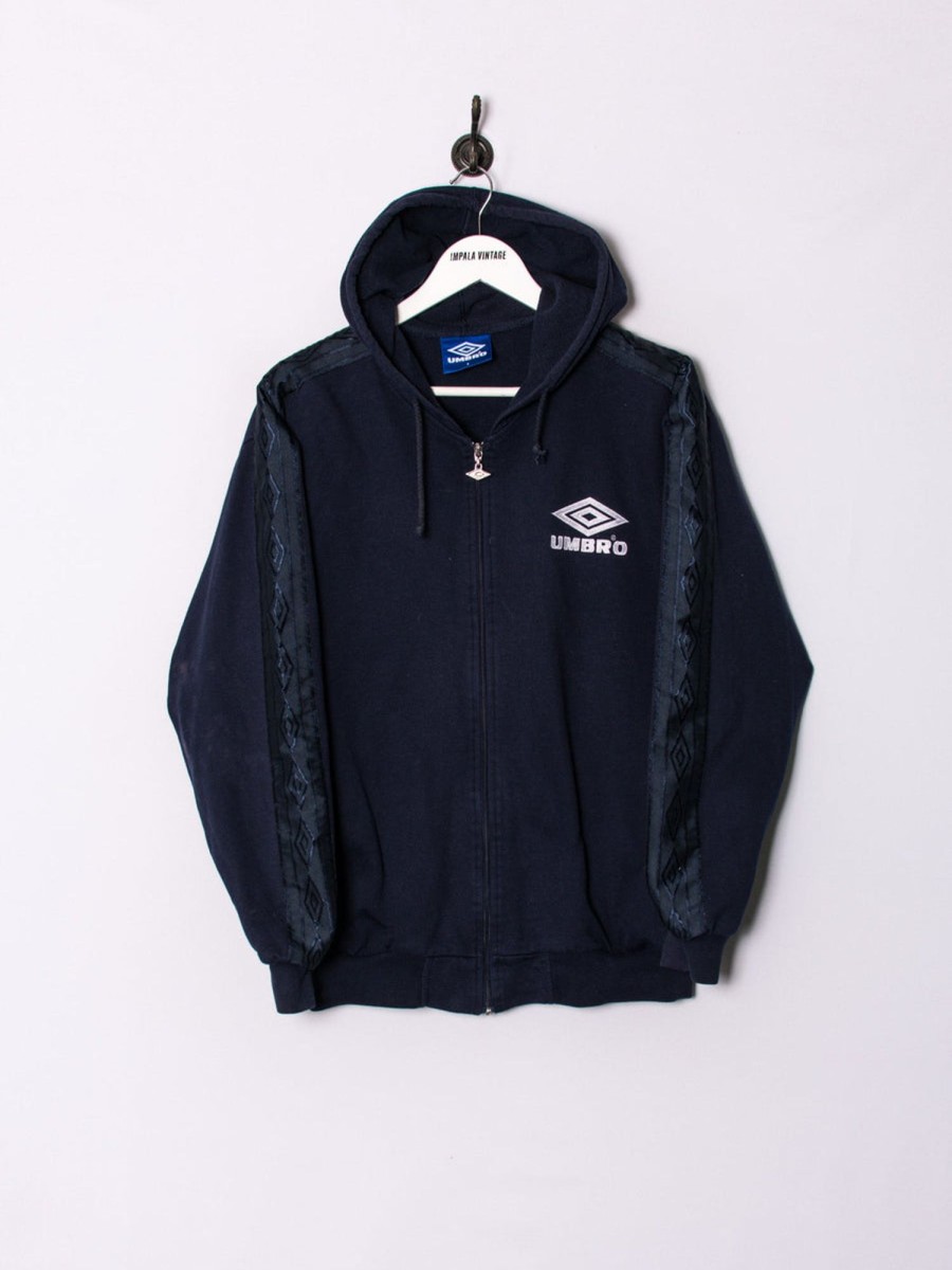 Impalavintage Umbro Navy Blue I Zipper Hoodie Wholesale