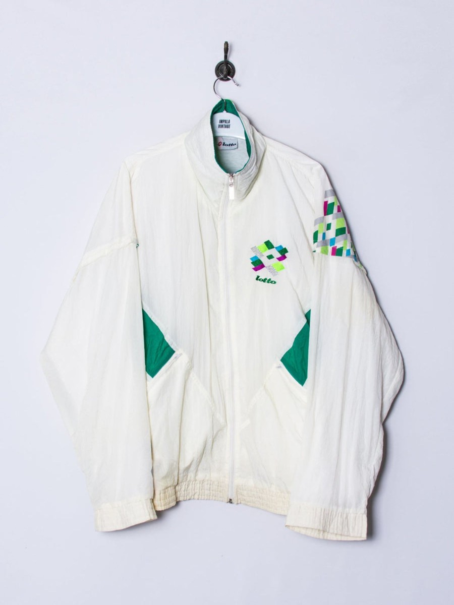 Impalavintage Lotto White Retro Shell Jacket Best