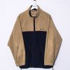 Impalavintage Reebok Blue & Brown Zipper Fleece Hot