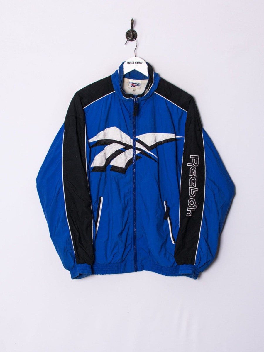 Impalavintage Reebok Blue & Black Retro Track Jacket New