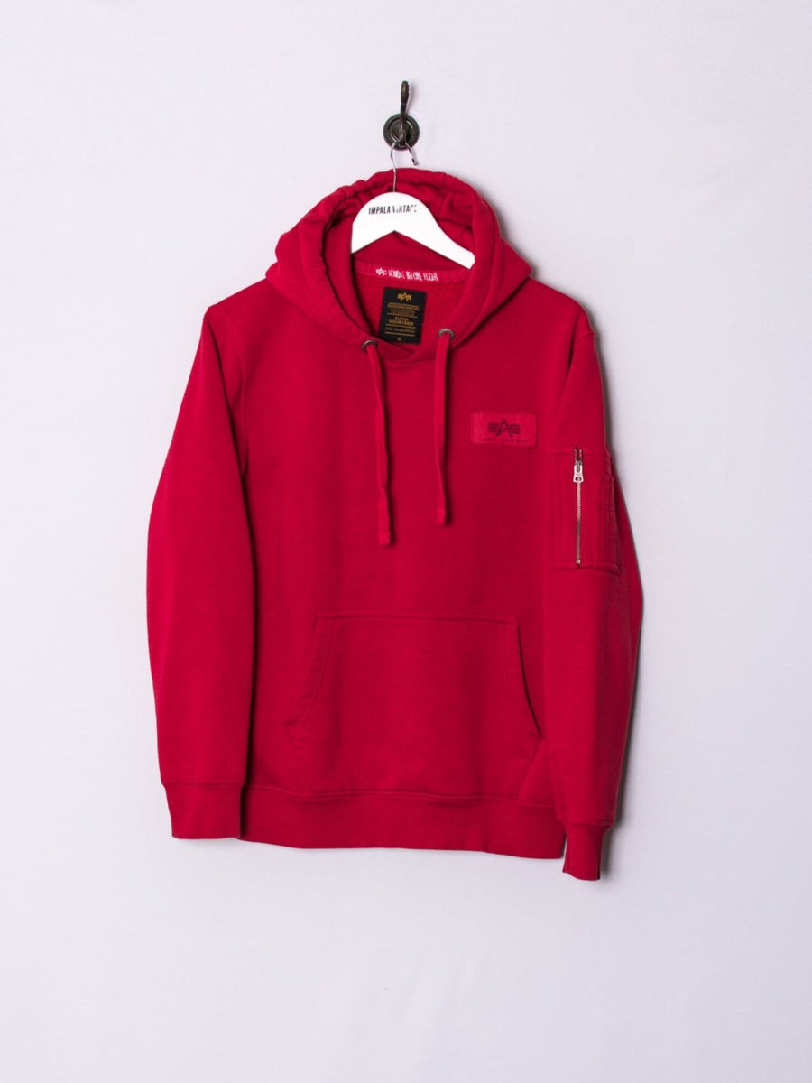 Impalavintage Alpha Industries Red Hoodie Hot