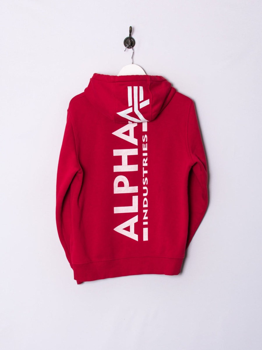 Impalavintage Alpha Industries Red Hoodie Hot