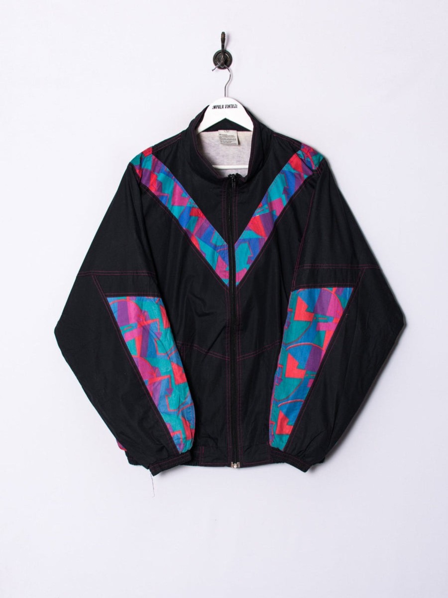 Impalavintage Black Retro Sleeves Track Jacket Online