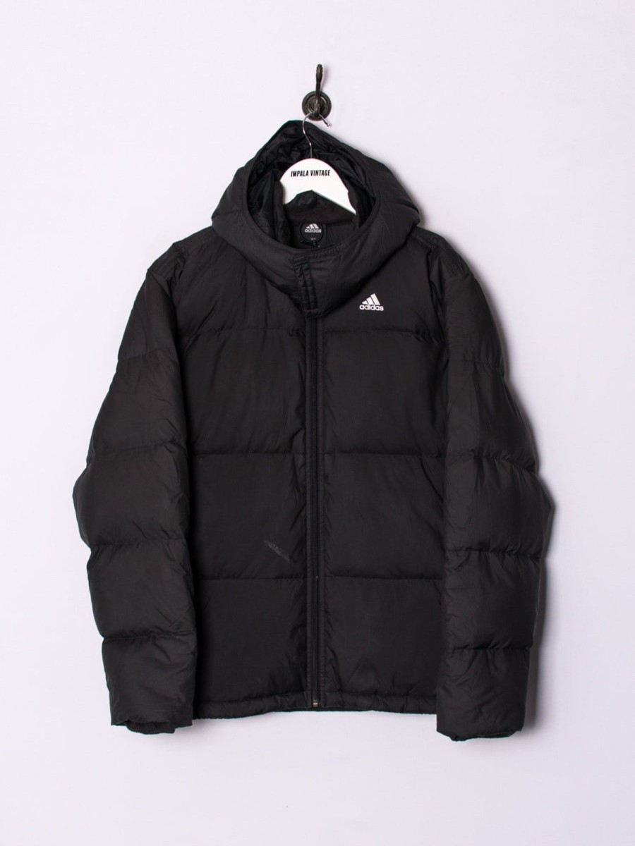 Impalavintage Adidas Black Padded Long Jacket Clearance