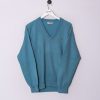 Impalavintage Lacoste Light Blue V-Neck Sweater Clearance