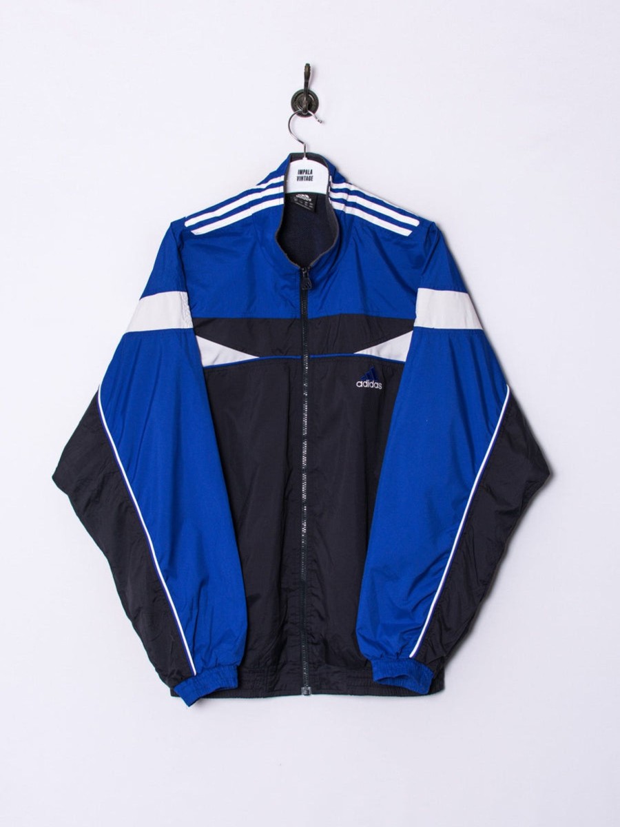 Impalavintage Adidas Blue & Black Ii Track Jacket New