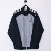 Impalavintage Adidas Grey & Blue Track Jacket Hot