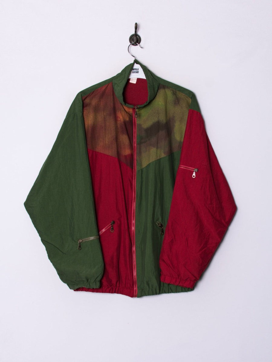 Impalavintage Green & Red Fashion Shell Jacket Wholesale