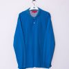 Impalavintage Tommy Hilfiger Blue Long Sleeves Poloshirt Clearance