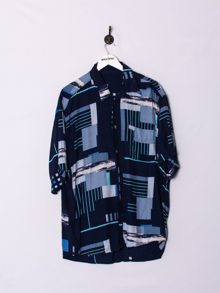 Impalavintage2 Blue Squares Shirt Clearance