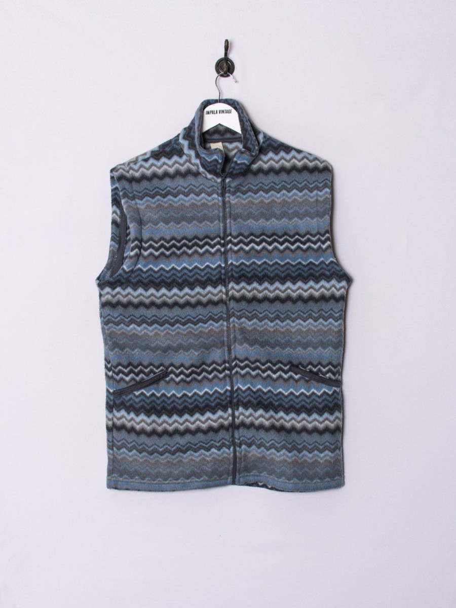 Impalavintage Blue Wave Vest Fleece Online