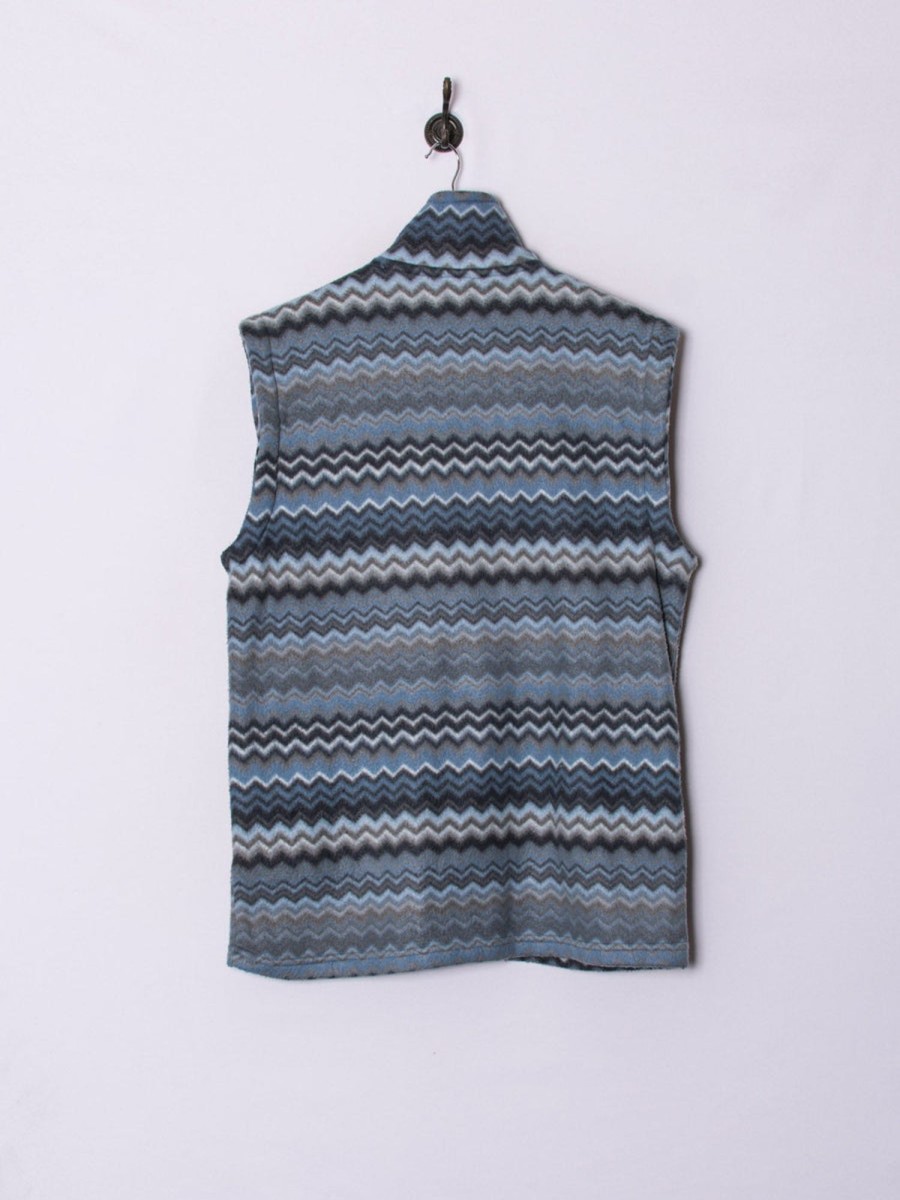 Impalavintage Blue Wave Vest Fleece Online