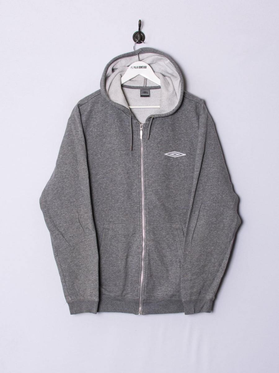 Impalavintage Umbro Grey Ii Zipper Hoodie New