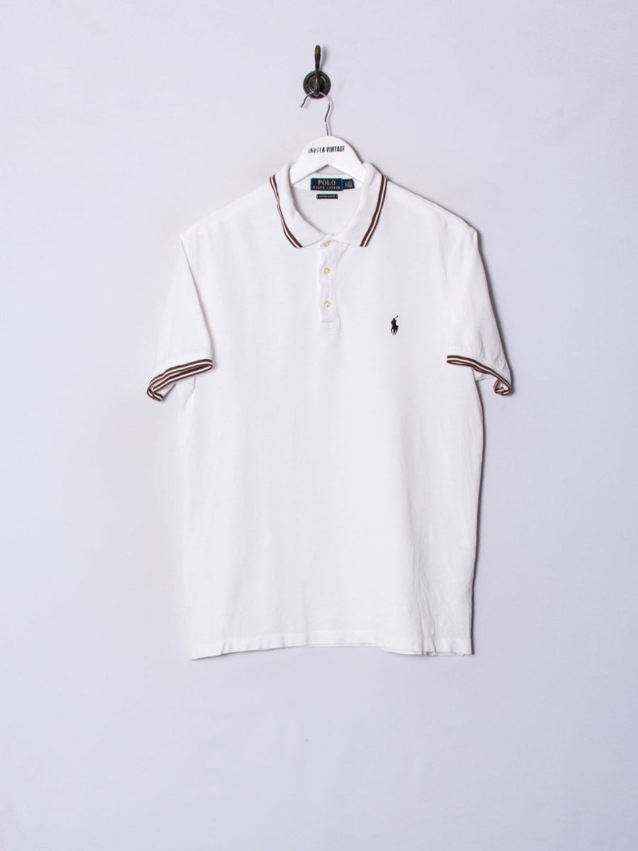 Impalavintage Polo Ralph Lauren White Ii Poloshirt New