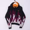 Impalavintage Nike Black Rework Hoodie Orange Logo New