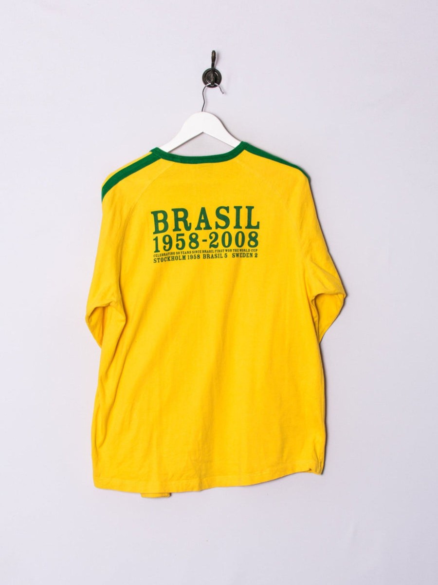 Impalavintage Brazil National Team Nike 1958 Long Sleeves Tee Hot