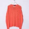 Impalavintage Polo Ralph Lauren Orange Sweater Hot