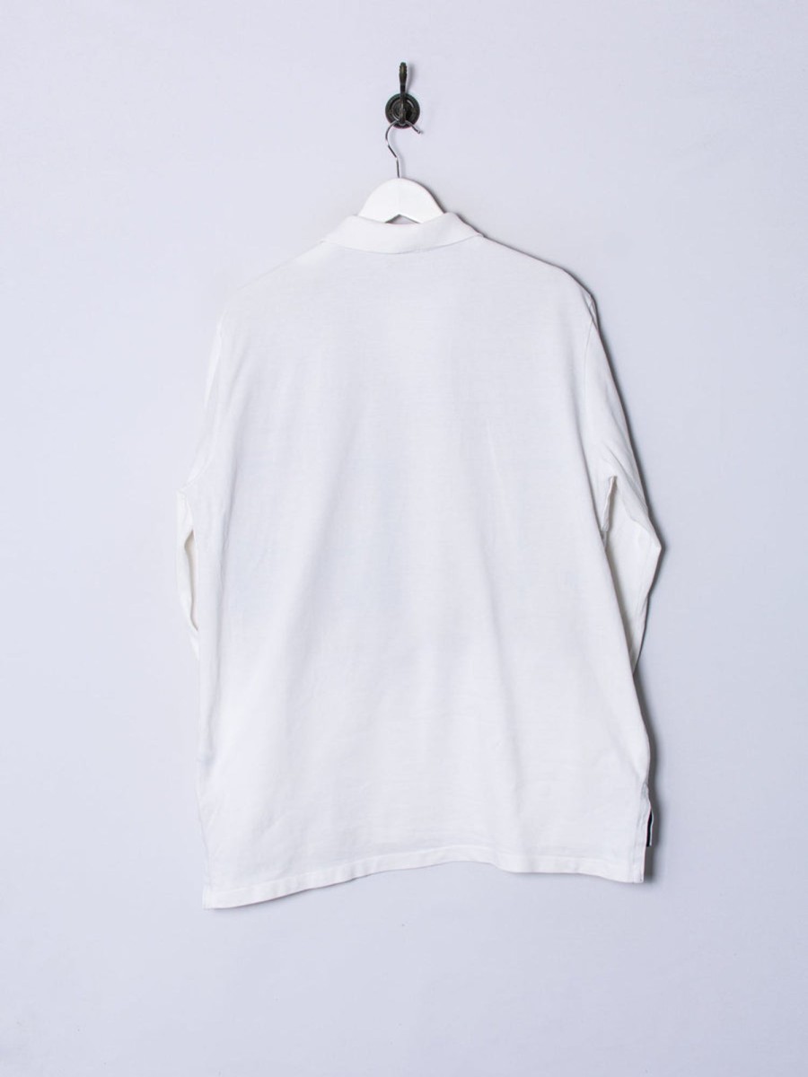 Impalavintage Polo Ralph Lauren White Long Sleeves Poloshirt Clearance