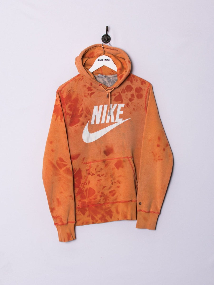 Impalavintage Nike Orange Tie Dye Hoodie Wholesale