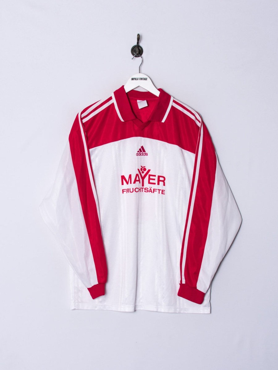 Impalavintage Adidas Red Long Sleeves Retro Jersey Hot