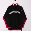 Impalavintage Adidas Black Zipper Fleece Hot