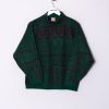 Impalavintage Clock House Green & Red Sweater New