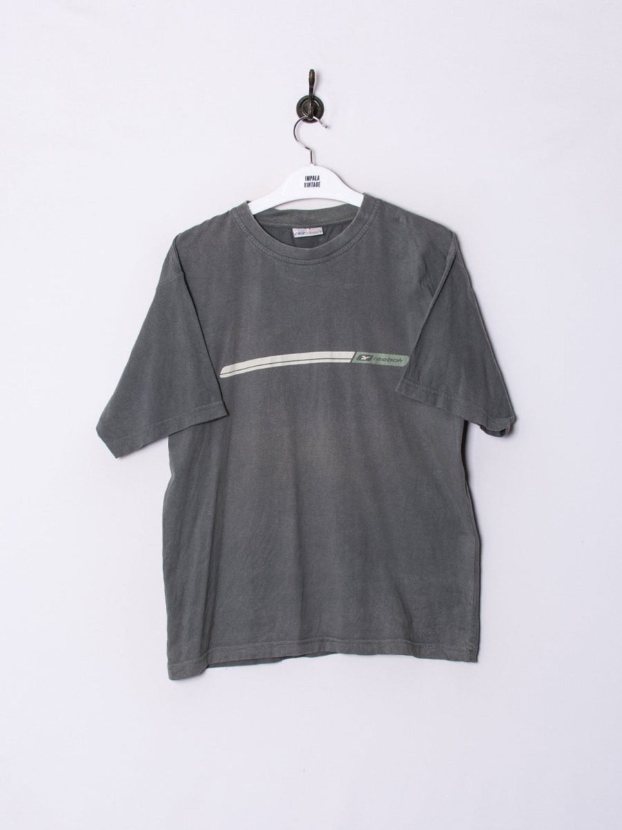 Impalavintage Reebok Grey Cotton Tee Wholesale