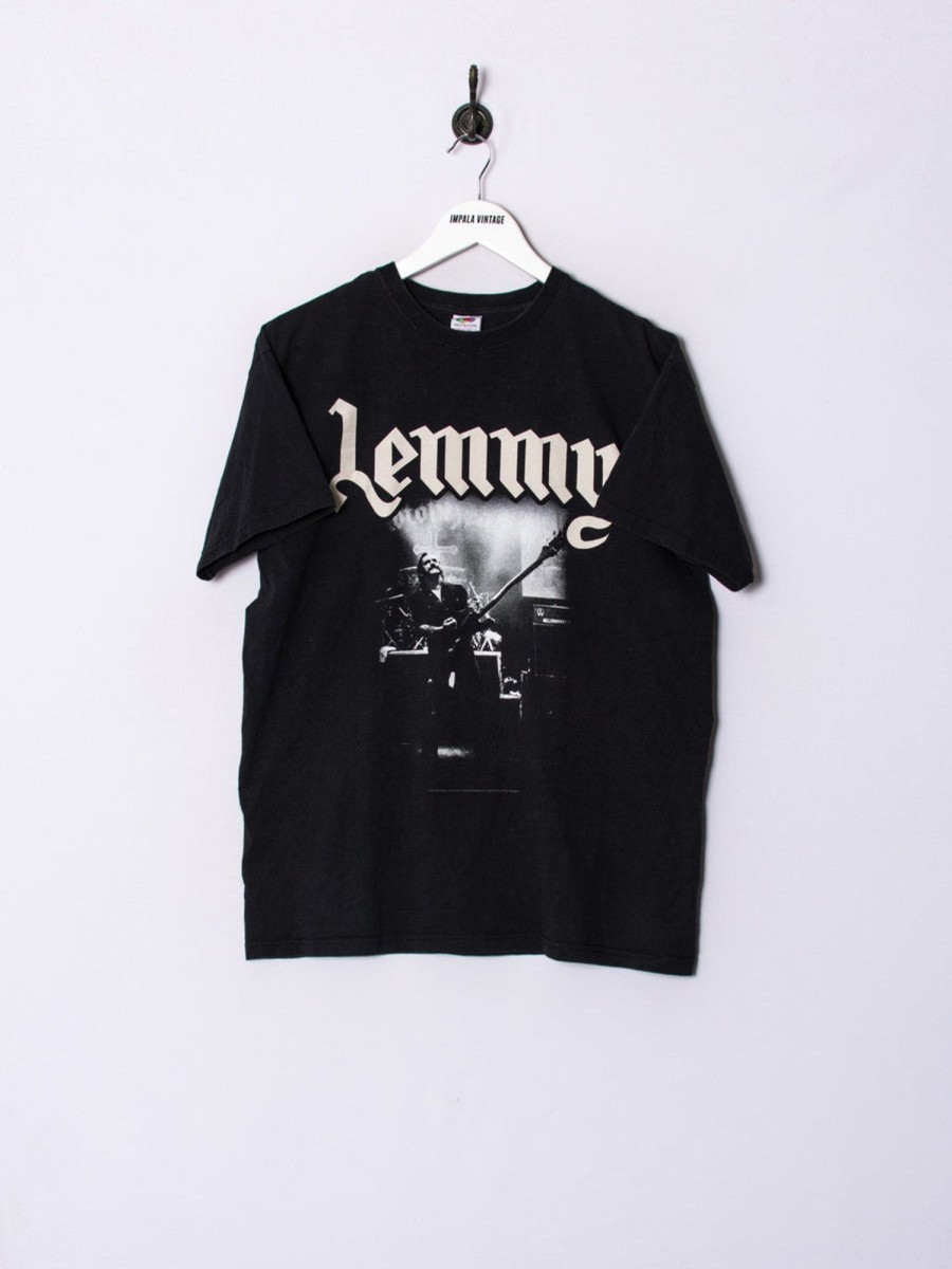 Impalavintage Lemmy Black Cotton Tee Clearance