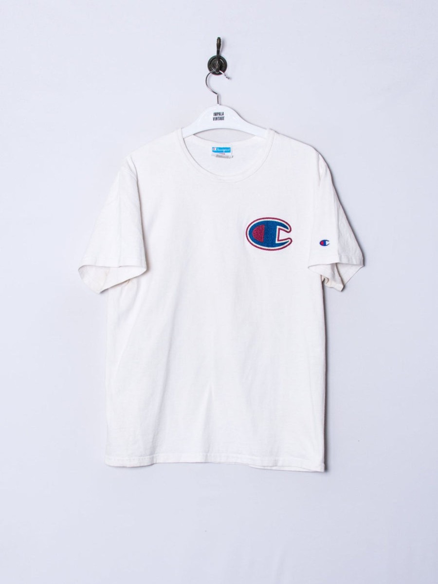 Impalavintage Champion White Cotton Tee Clearance