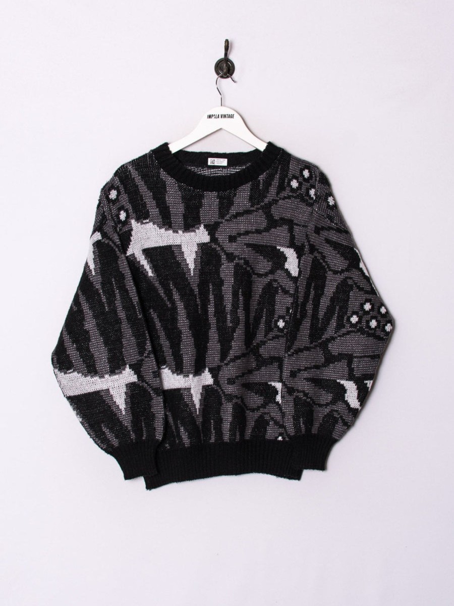 Impalavintage Black & Grey I Sweater Wholesale