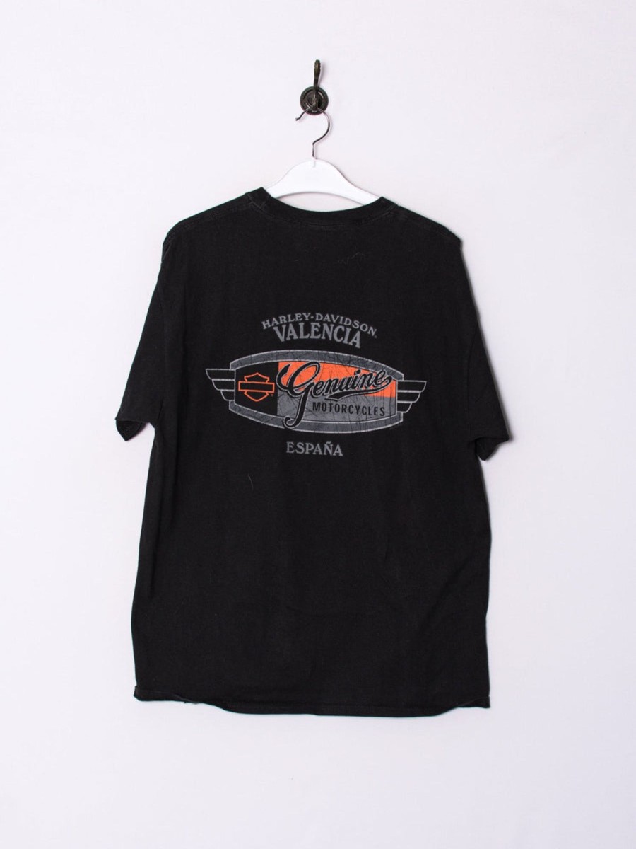 Impalavintage Harley Davidson Black Cotton Tee Clearance