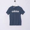 Impalavintage Adidas Blue Cotton Tee Best